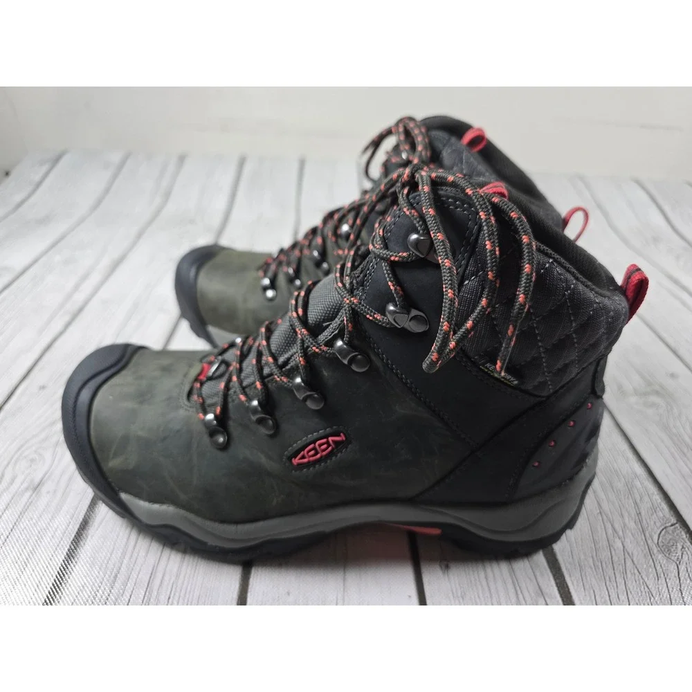 KEEN Revel‎ III Womens 10 Waterproof Hiking Boots Black Rose 1013212